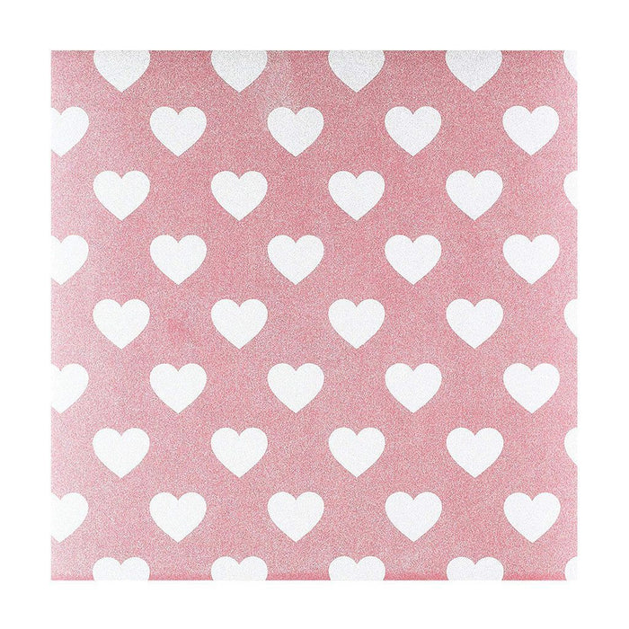 Pow Glitter Cardstock Paper Hearts Rouge 12in x 12in