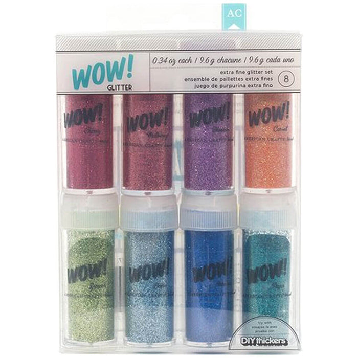 WOW Extra Fine Glitter Set 8 Pack Craft Glitter