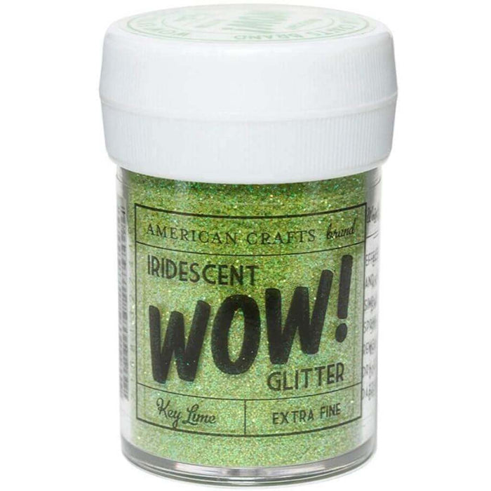 Iridescent Wow Extra Fine Glitter Key Lime 1oz bottle