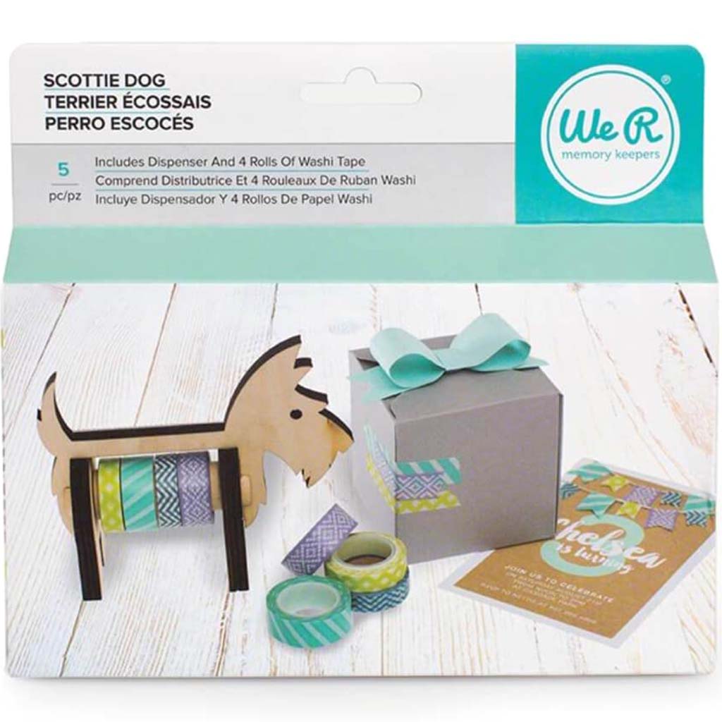 WOOD SCOTTY DOG WASHI TAPE DISPENSER 