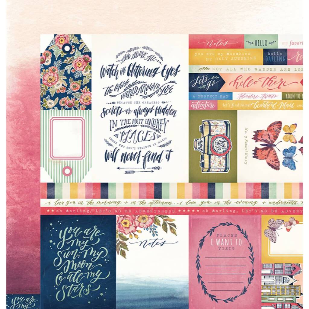 CARDSTOCK DOUBLE SIDED WILDFLOWER PAPER ANTIQUES 