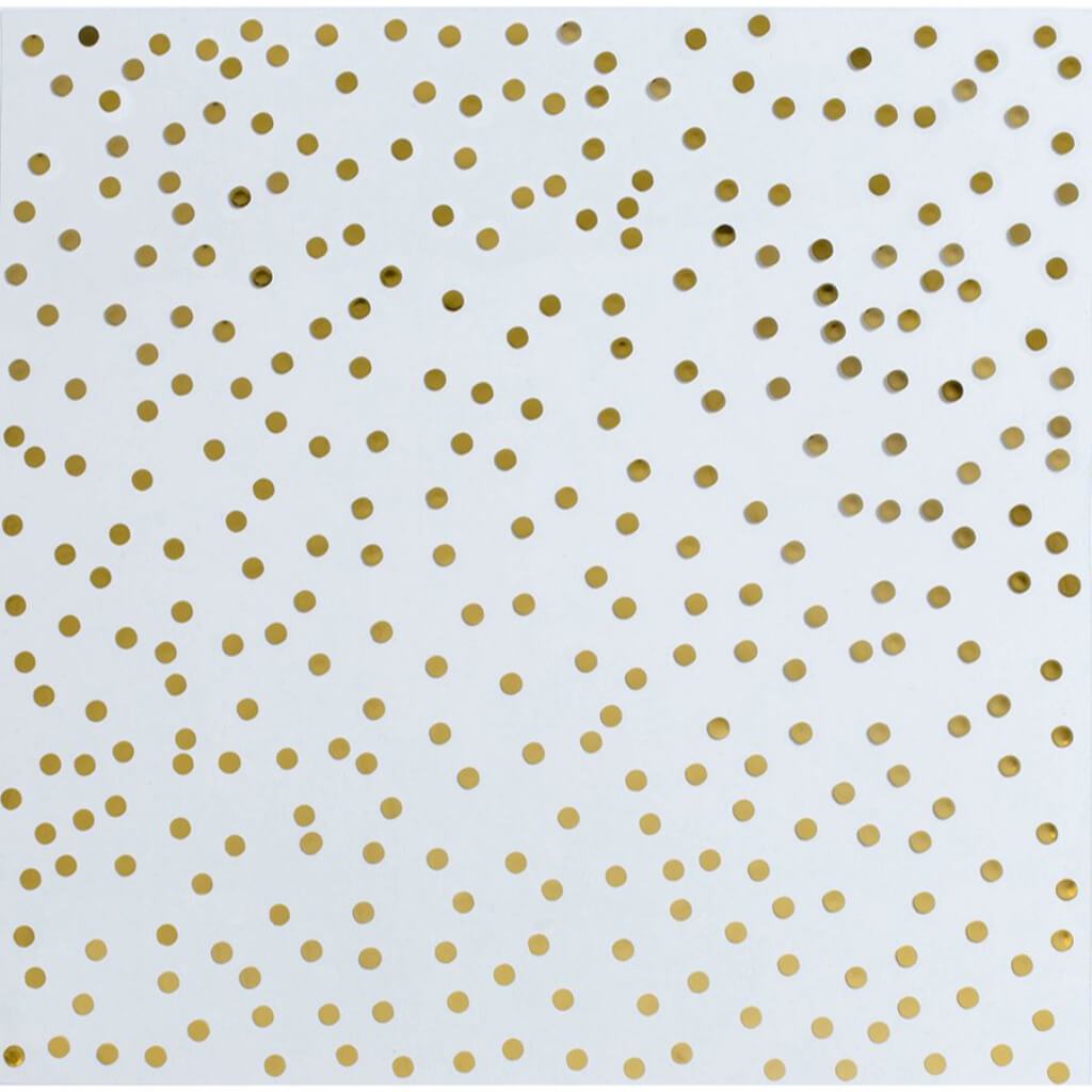 PAPER CONFETTI DOT GOLD 12IN X 12IN 