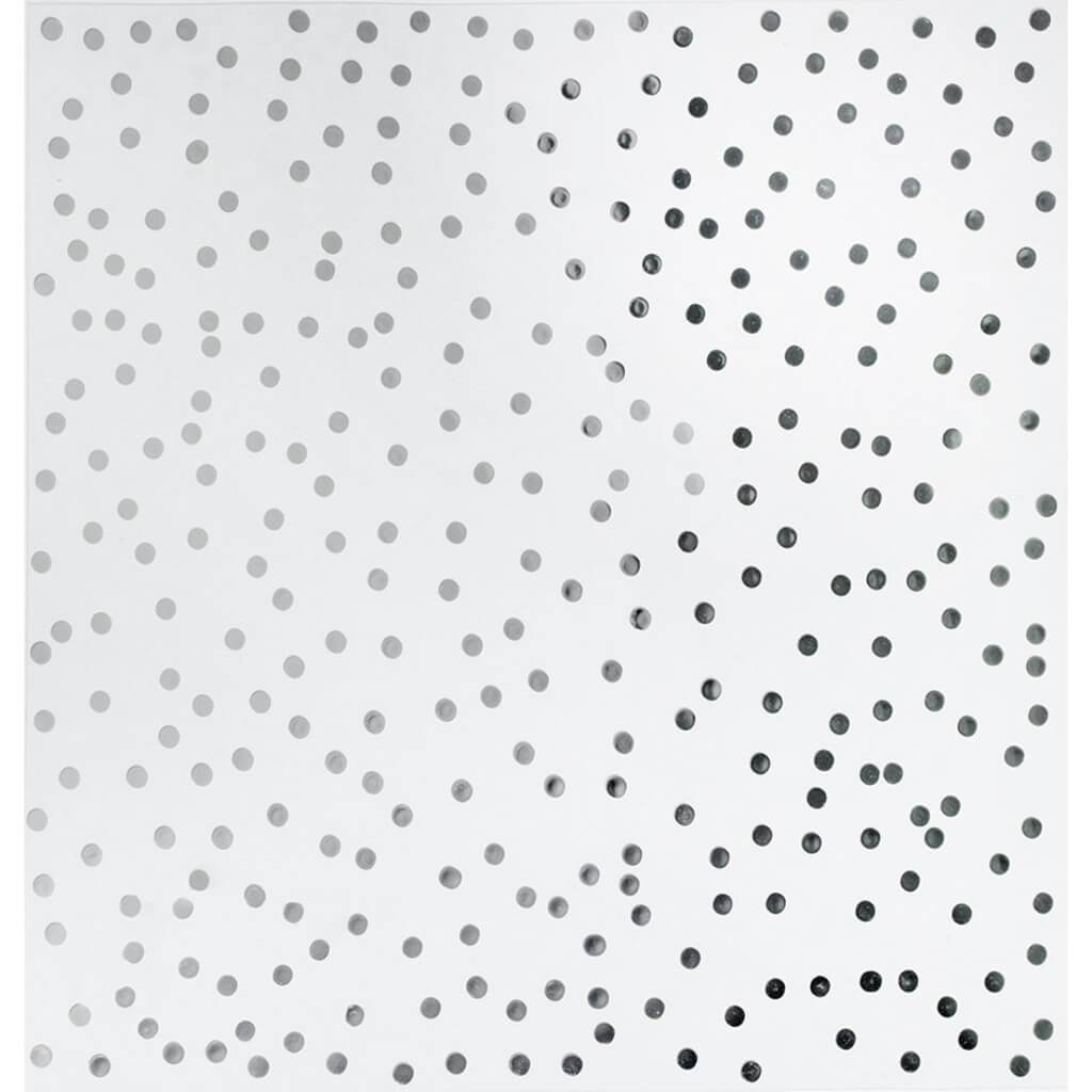 PAPER CONFETTI DOT SILVER 12IN X 12IN 