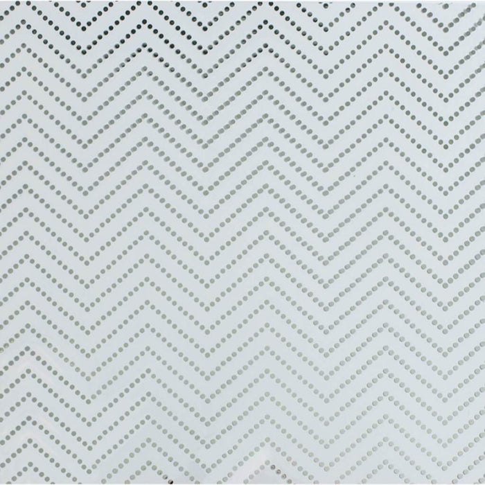 PAPER CHEVRON DOT SILVER 12IN X 12IN 