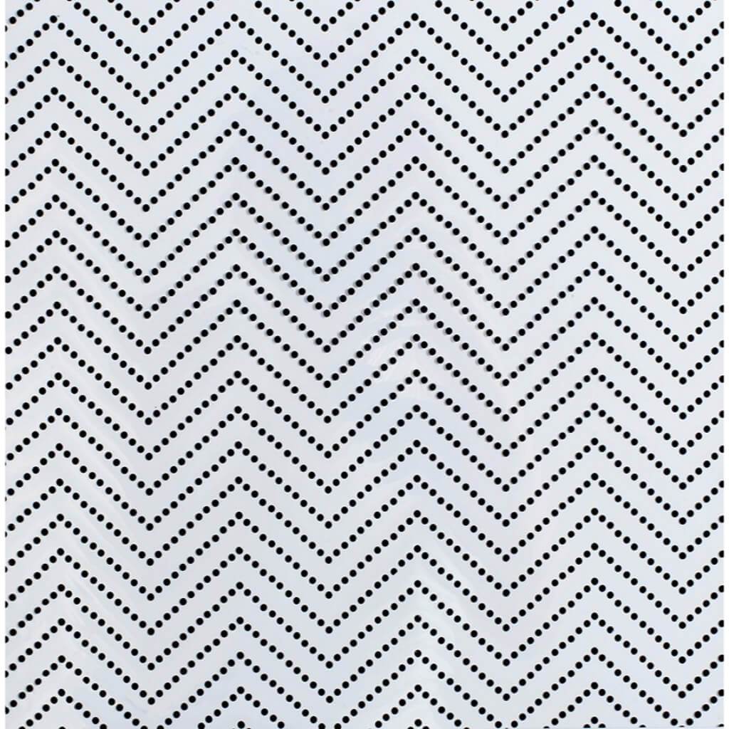 PAPER CHEVRON DOT BLACK 12IN X 12IN 