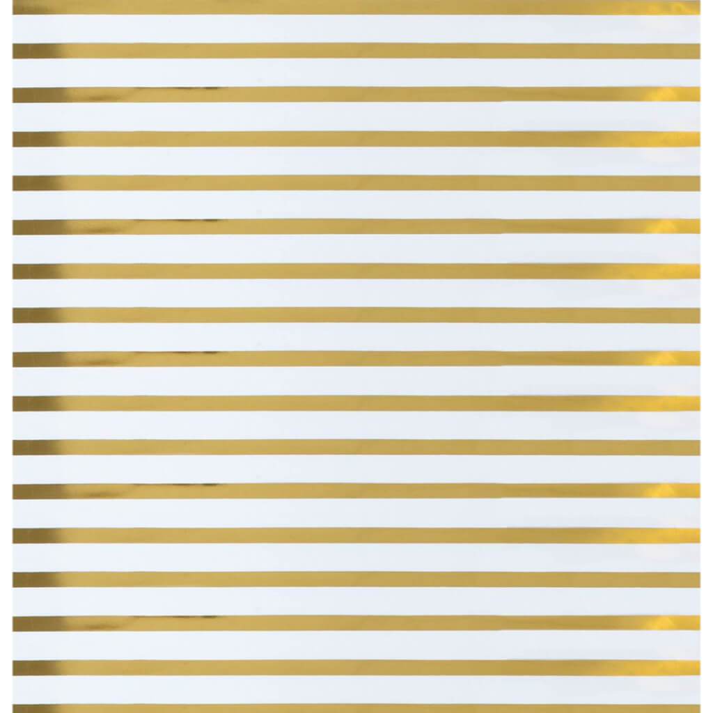 PAPER CLEARLY STRIPE GOLD 12IN X 12IN 