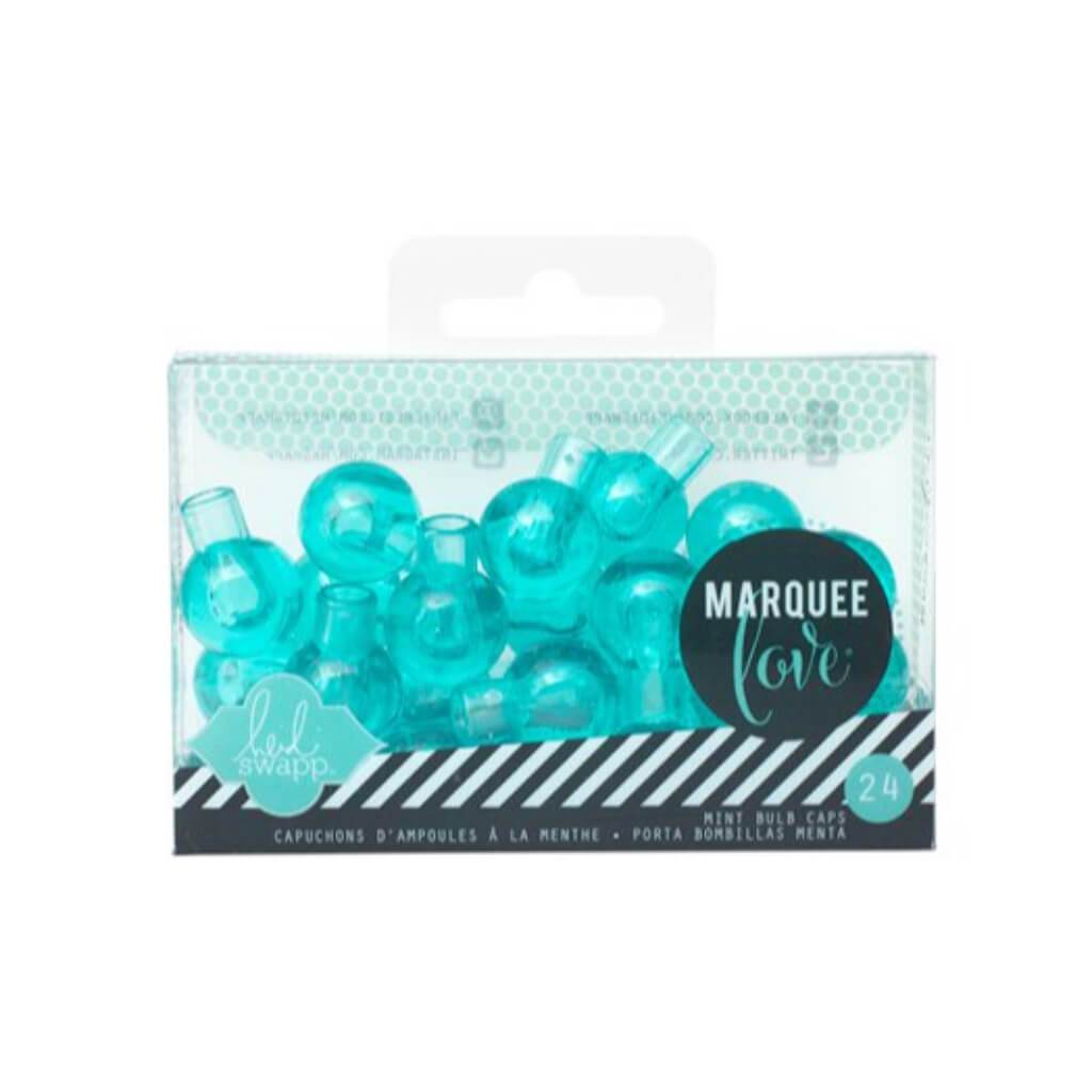 MARQUEE BULB COVER CAPS TEAL .75IN 