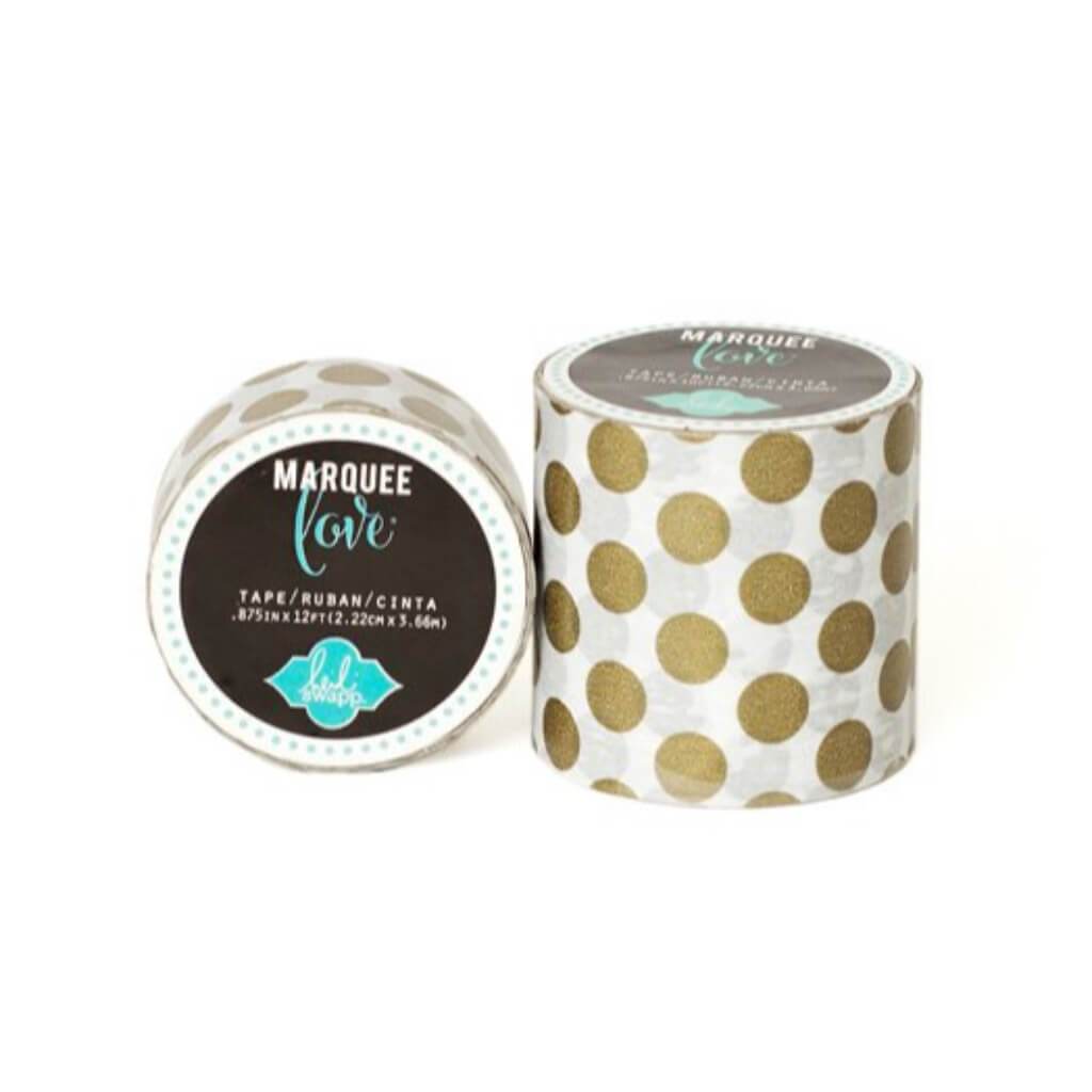 MARQUEE TAPE GOLD FOIL DOT .875IN 