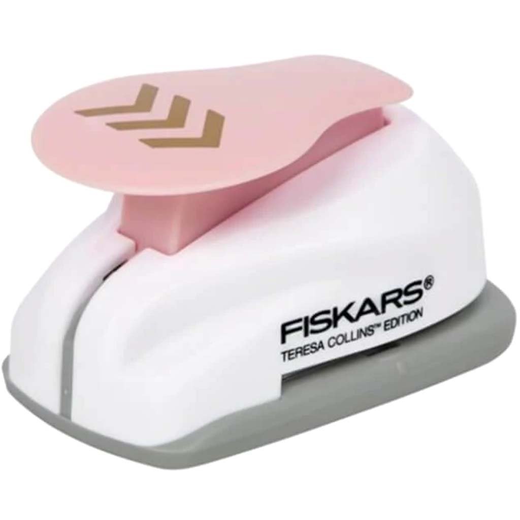 Teresa Collins Chevrons Lever Punch With Confetti Catch 