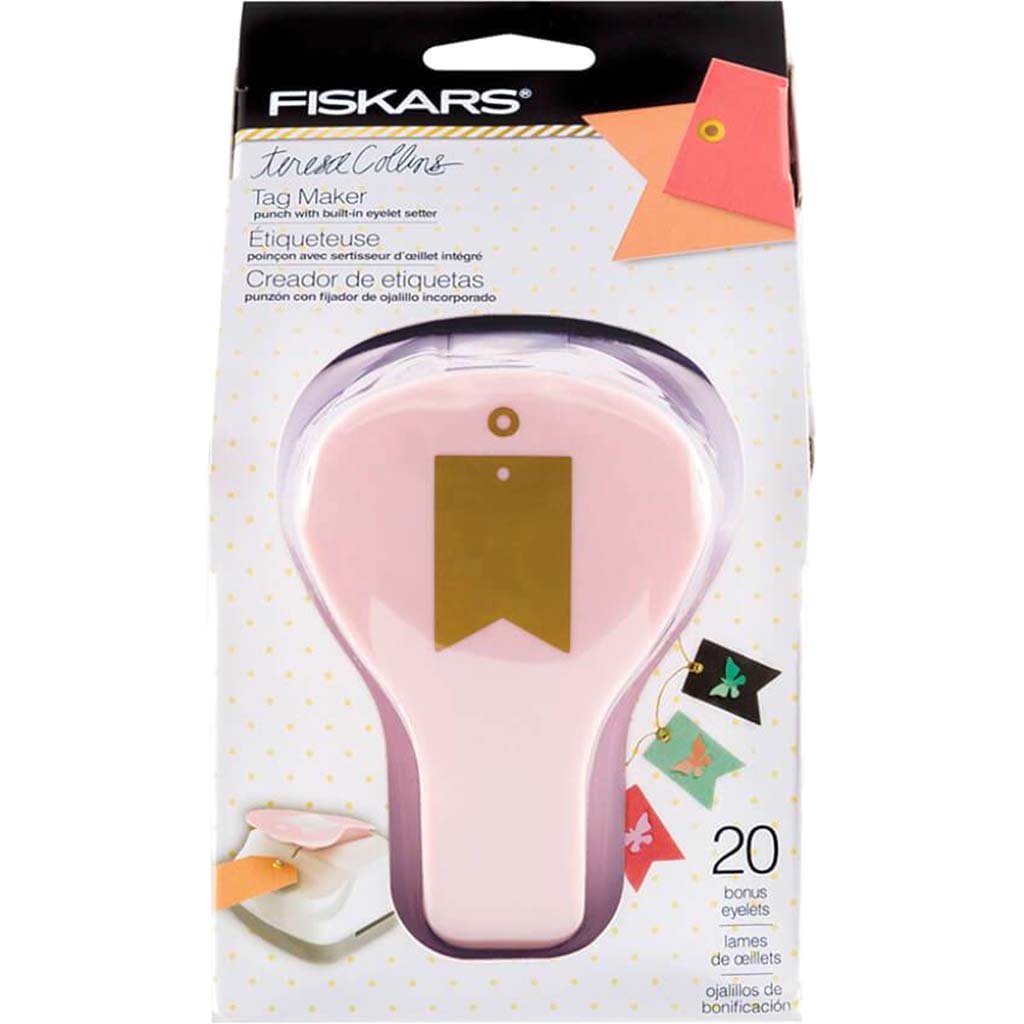 Teresa Collins Banner Tag Maker Punch with Eyelet Setter 2in x 3in 