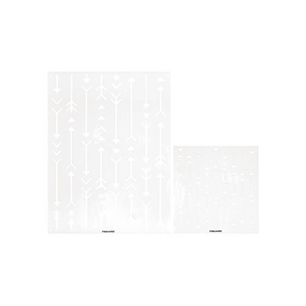 Fiskars 2 Pack Stencil Set, Native Arrows 