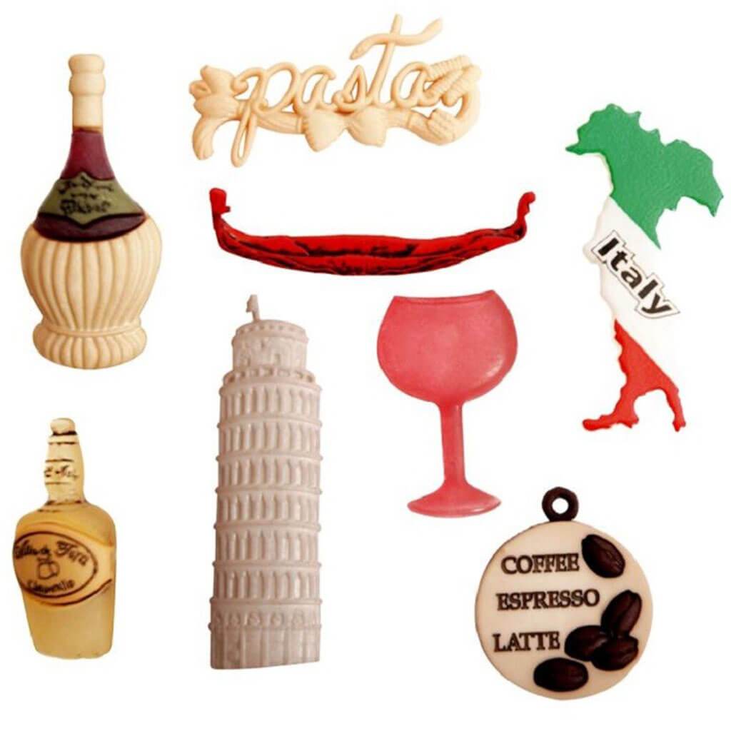 Buttons Destination Italy