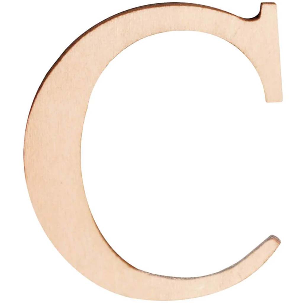 Wood Letter C 1.5in