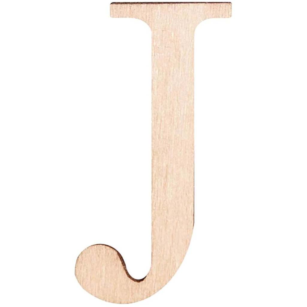 Wood Letter J 1.5in