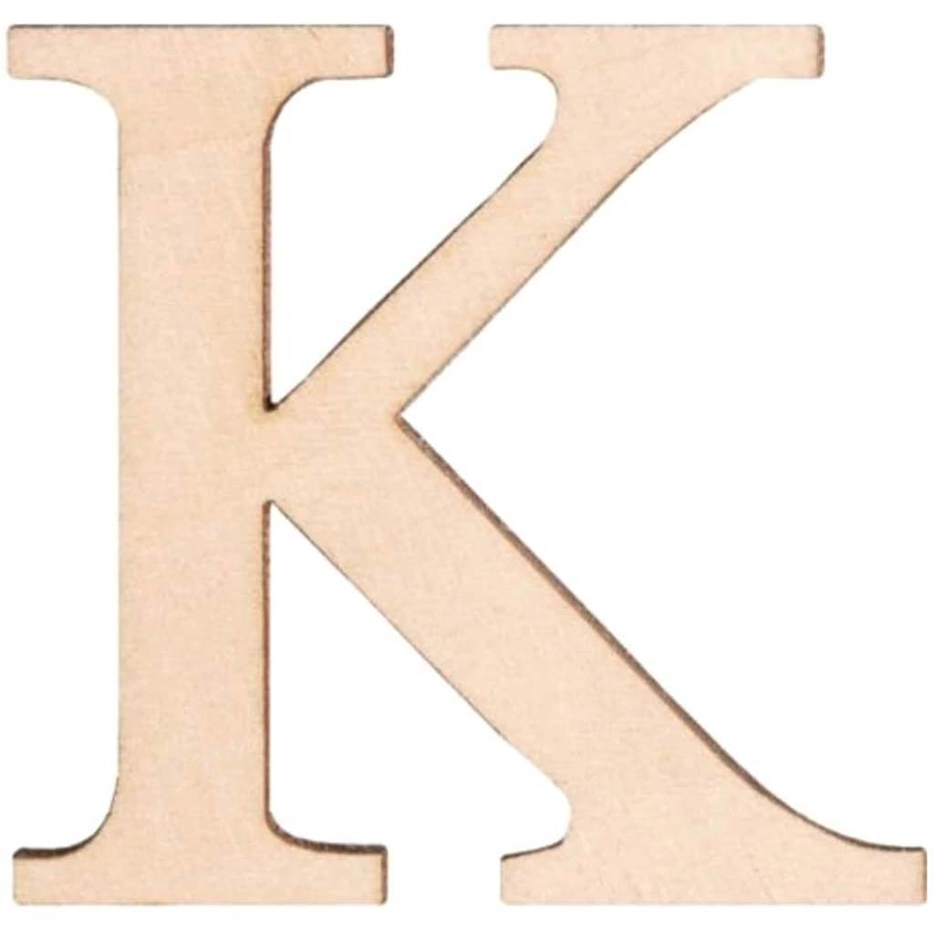 Wood Letter K 1.5in