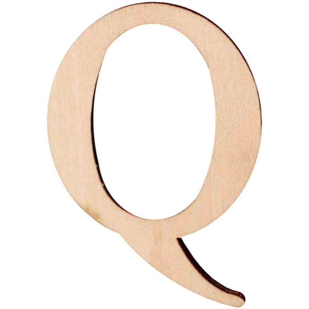 Wood Letter Q 1.5in