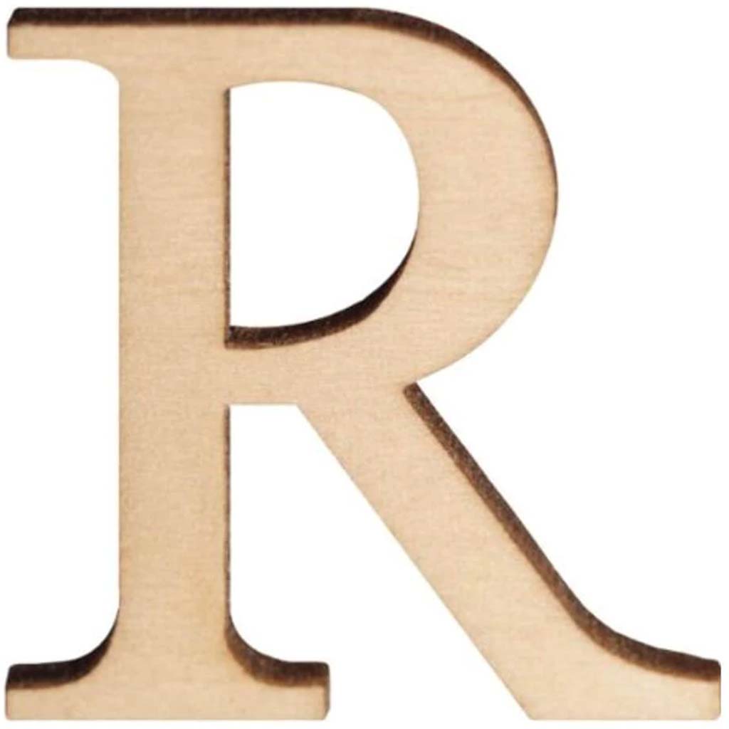 Wood Letter R 1.5in