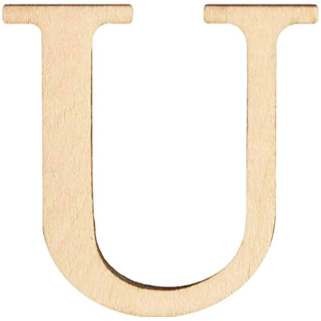 Wood Letter U 1.5in