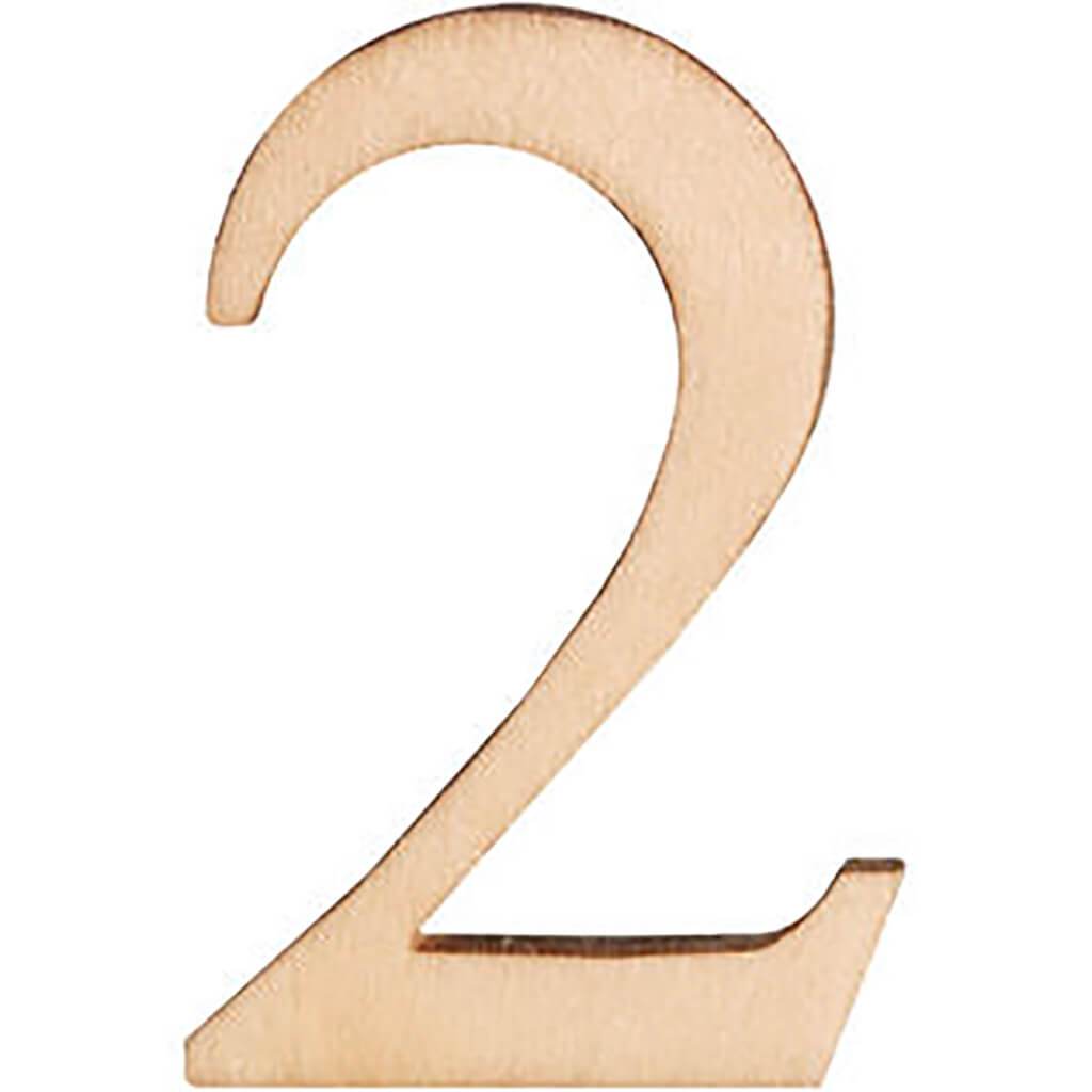 Wood Number 2 1.5in