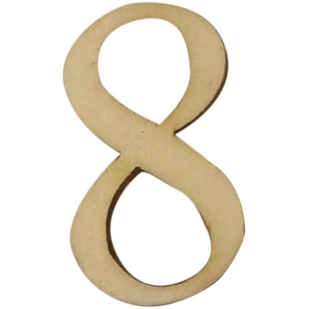 Wood Number8 1.5in