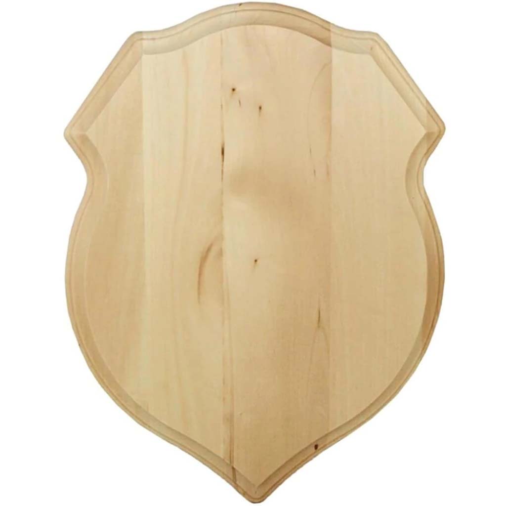 Basswood Shield Plaque 12in x 16in 