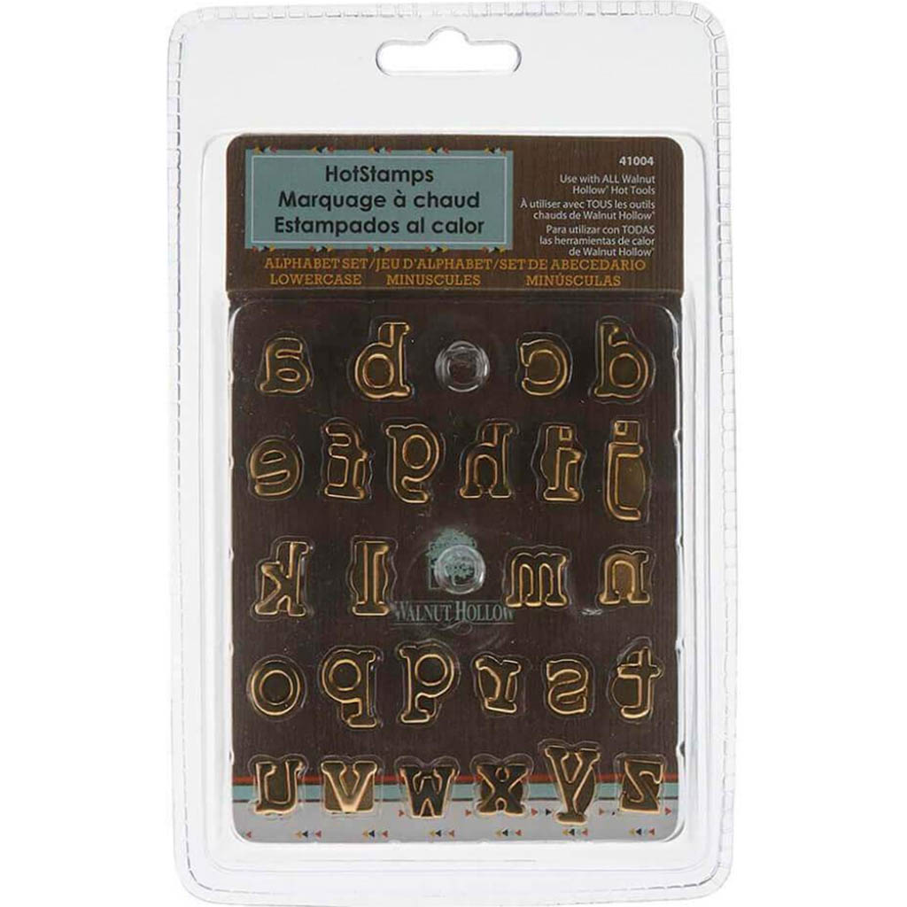 Wood Burning Alphabet Pyrography Stamps Kit Hotstamp Set Lower