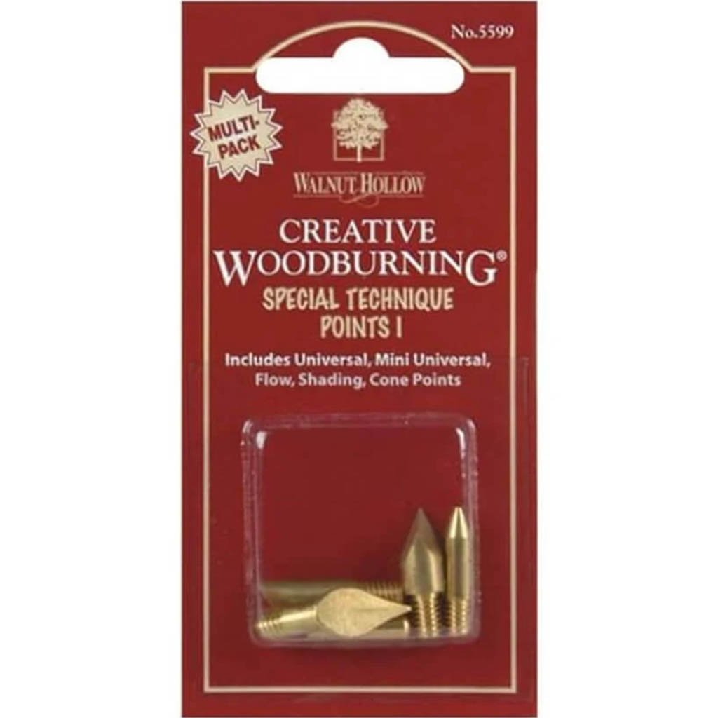 Woodburning Special Technique Points 5pcs Assorted 