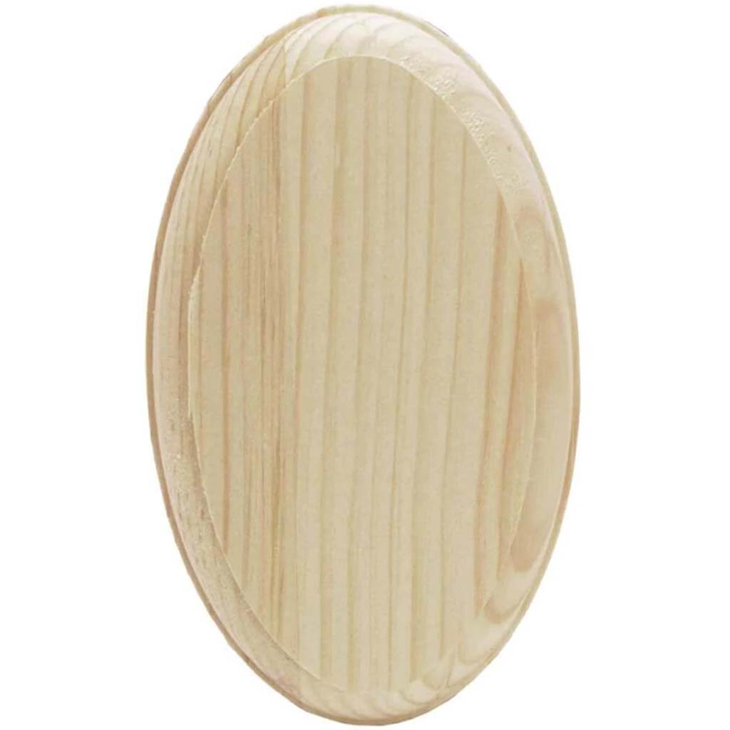 Pine Oval Plaque 3in x 5in x .63in 