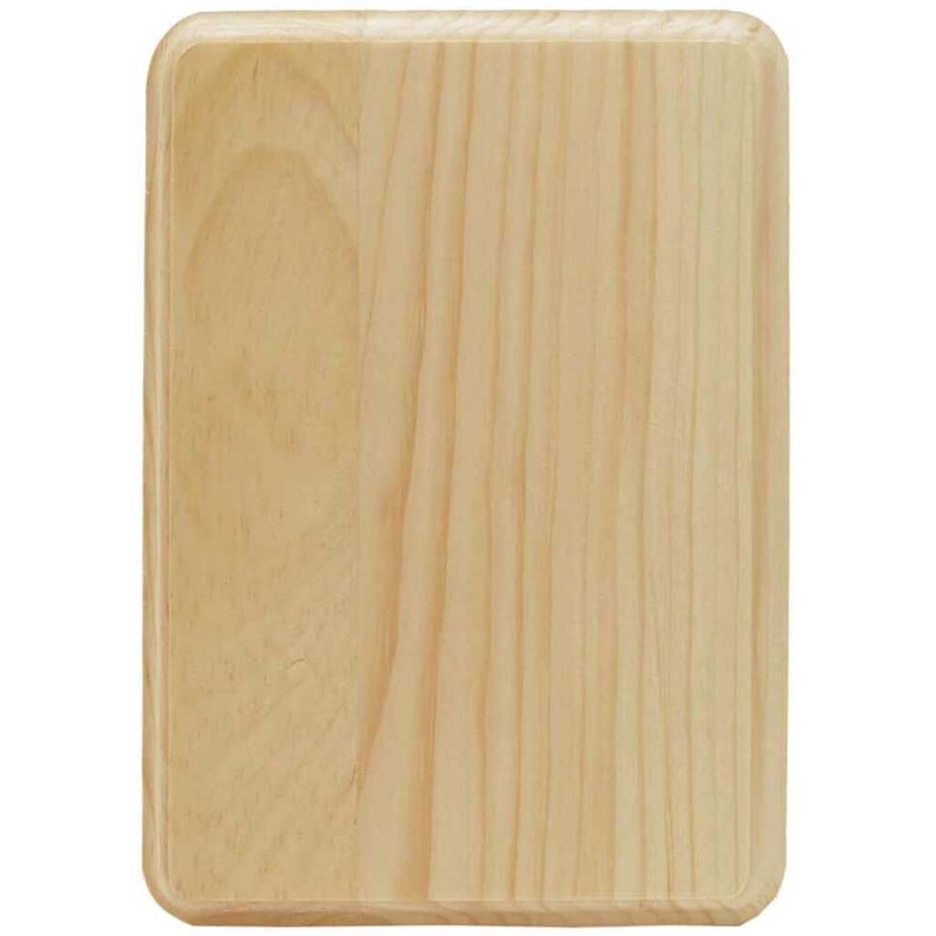 Pine Rounded Corner Rectangle Plaque 5in x 7in 