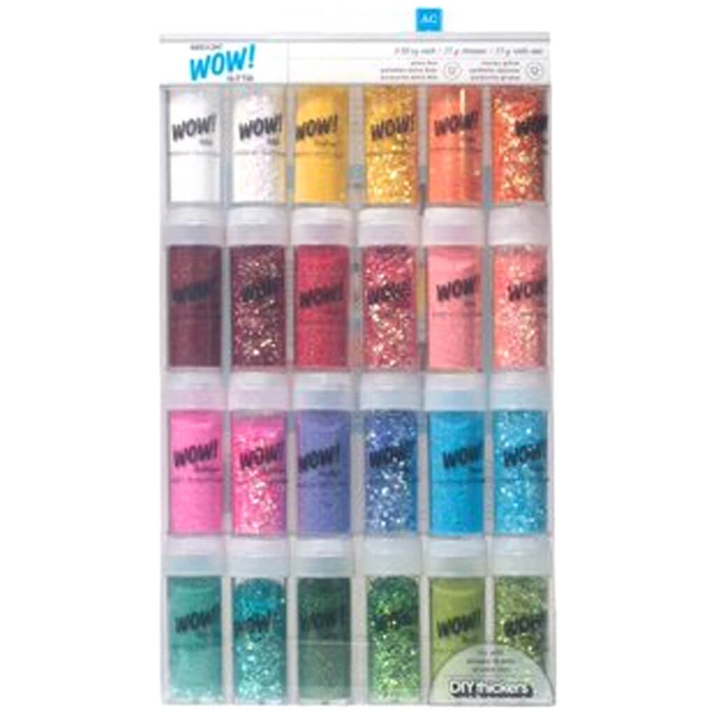Wow Extra Fine Glitter 0.88Oz Iridescent- 24 Pcs