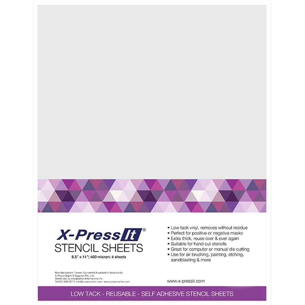 X-Press it Stencil Adhesive Sheet 8.5 x 11 4pc