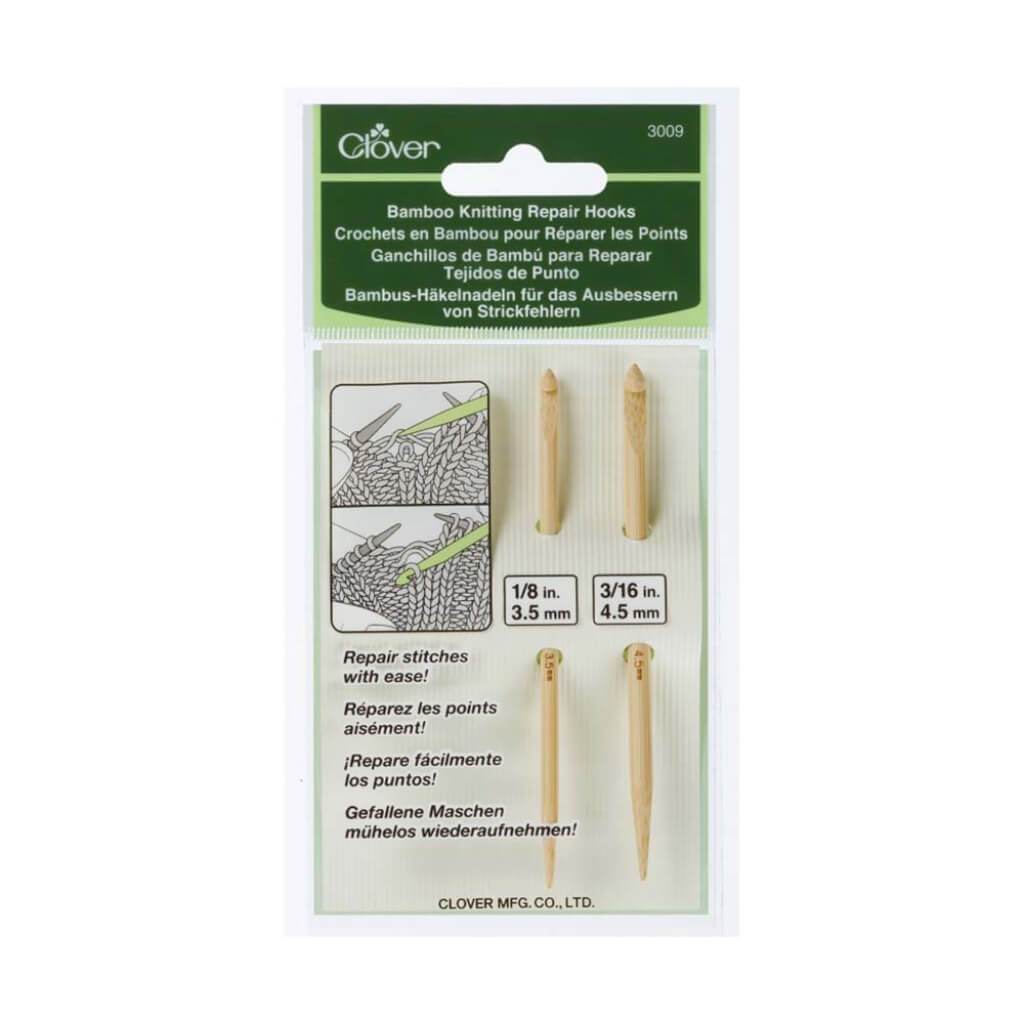 Clover Bamboo Knitting Repair Hooks 