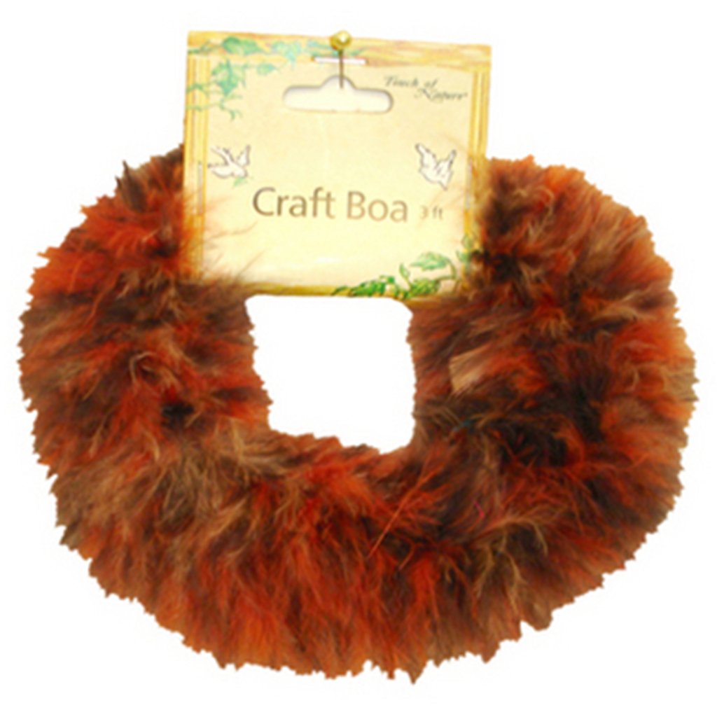 Fluffy Craft Boa Red/Brown 