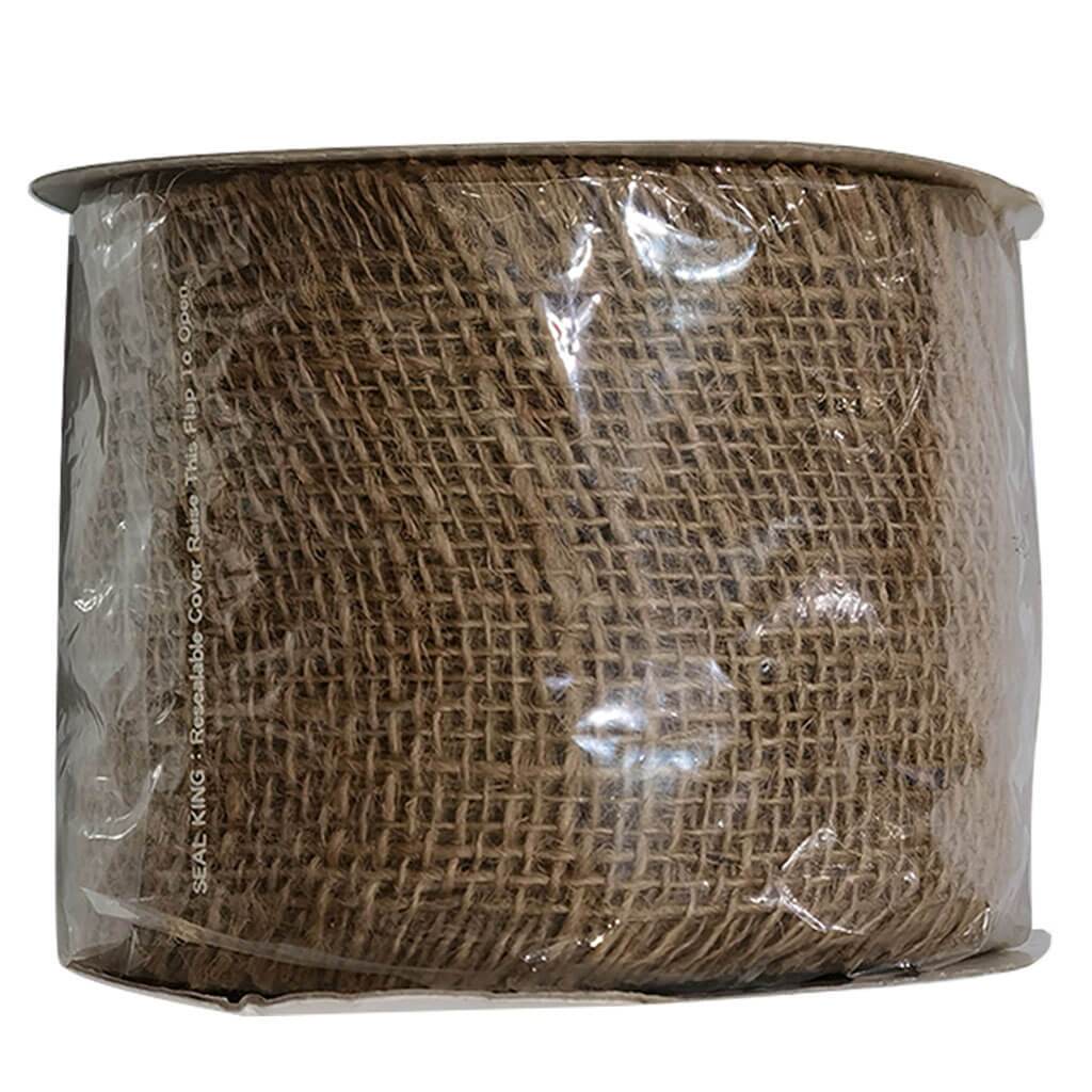 Natural Loose Weave Burlap Fringe Edge 4in x 10yd