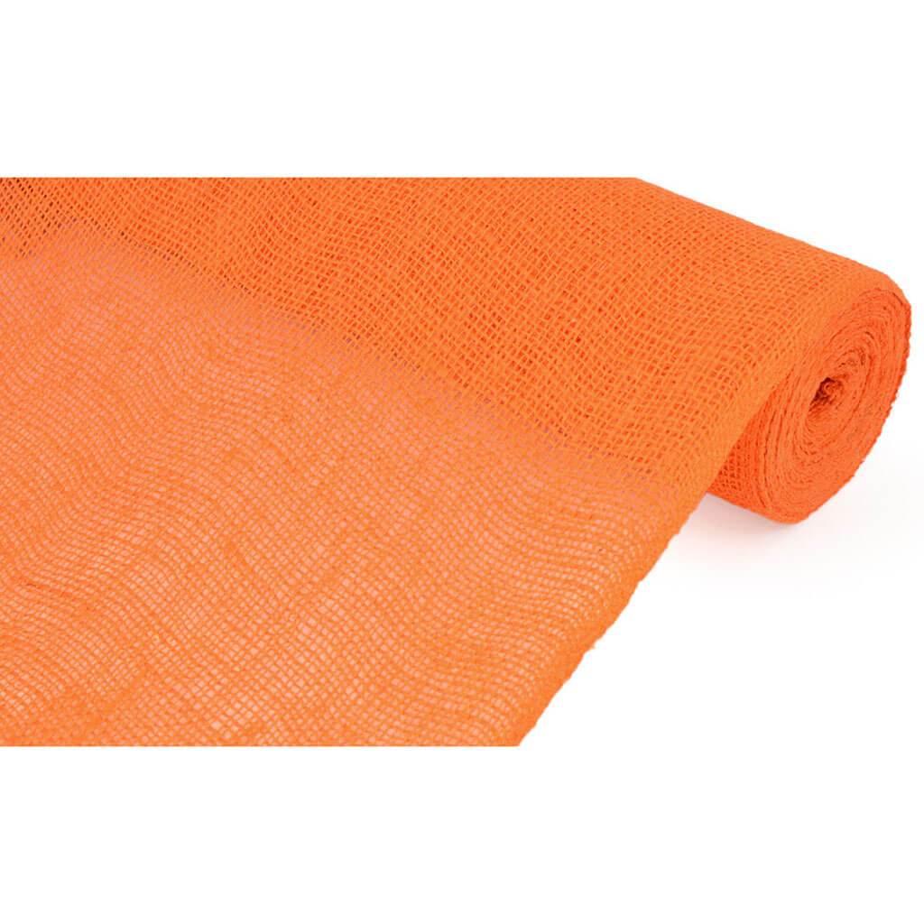 Burlap Fabric Roll 20in x 10yd Orange