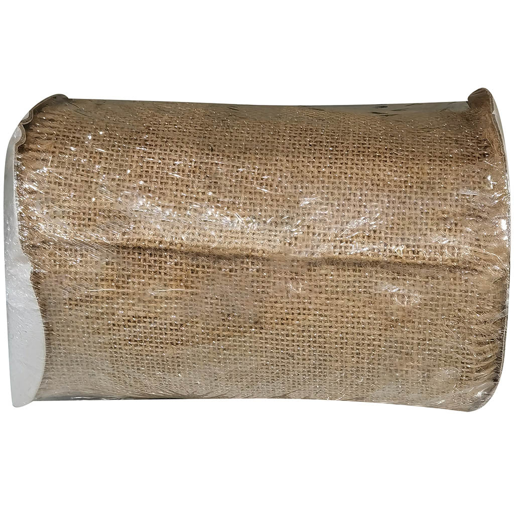 Silver Glitter Burlap Jute Fringe Natural 6in x 10yd