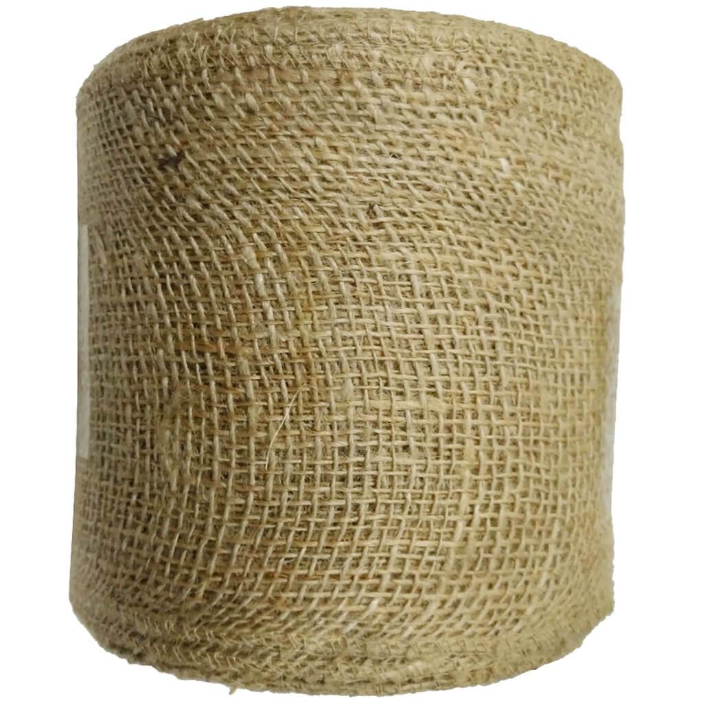 Burlap Hq Jute Tape Roll 6in x 25m Natural