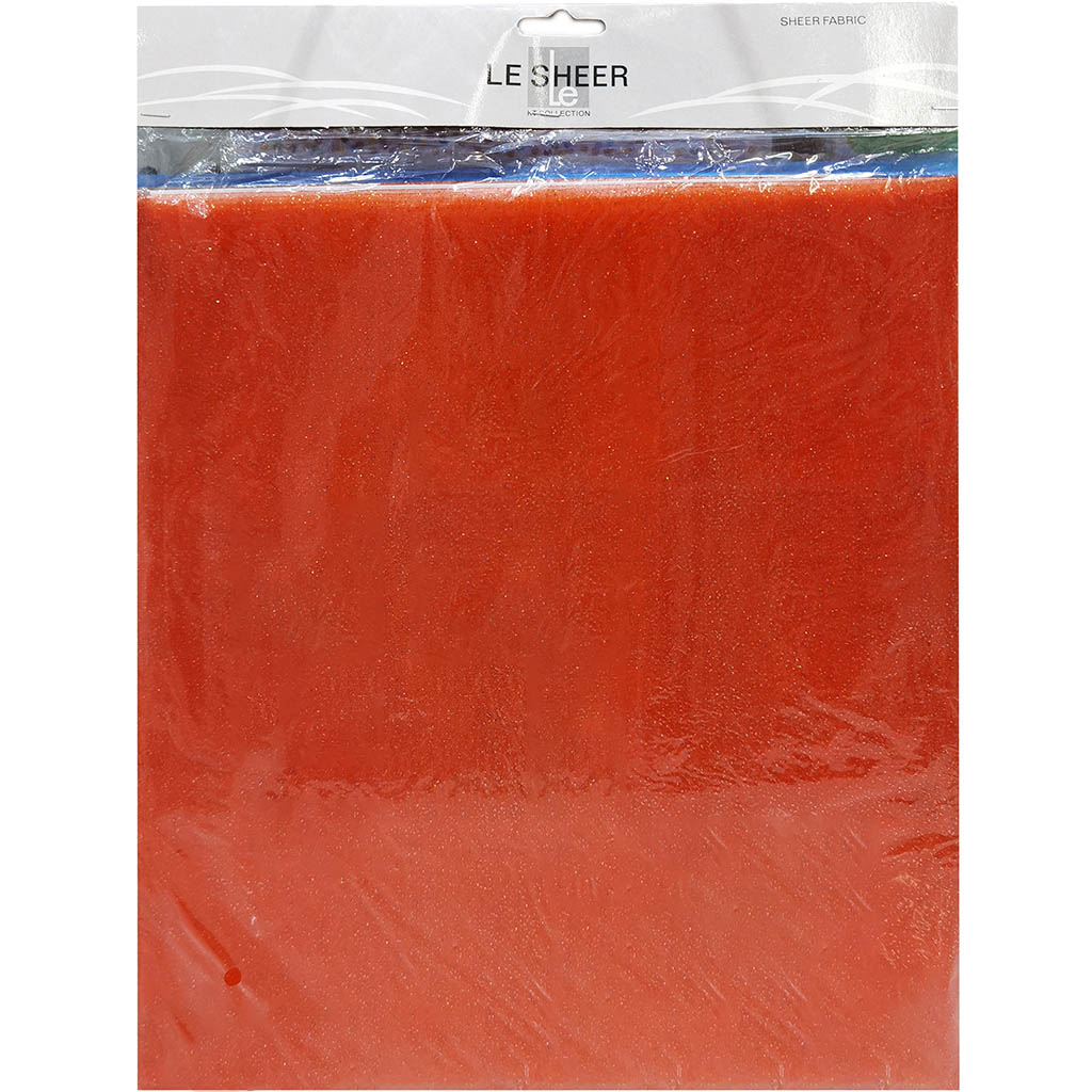 Glitter Le Sheer 28in x 3yd Orange Rust