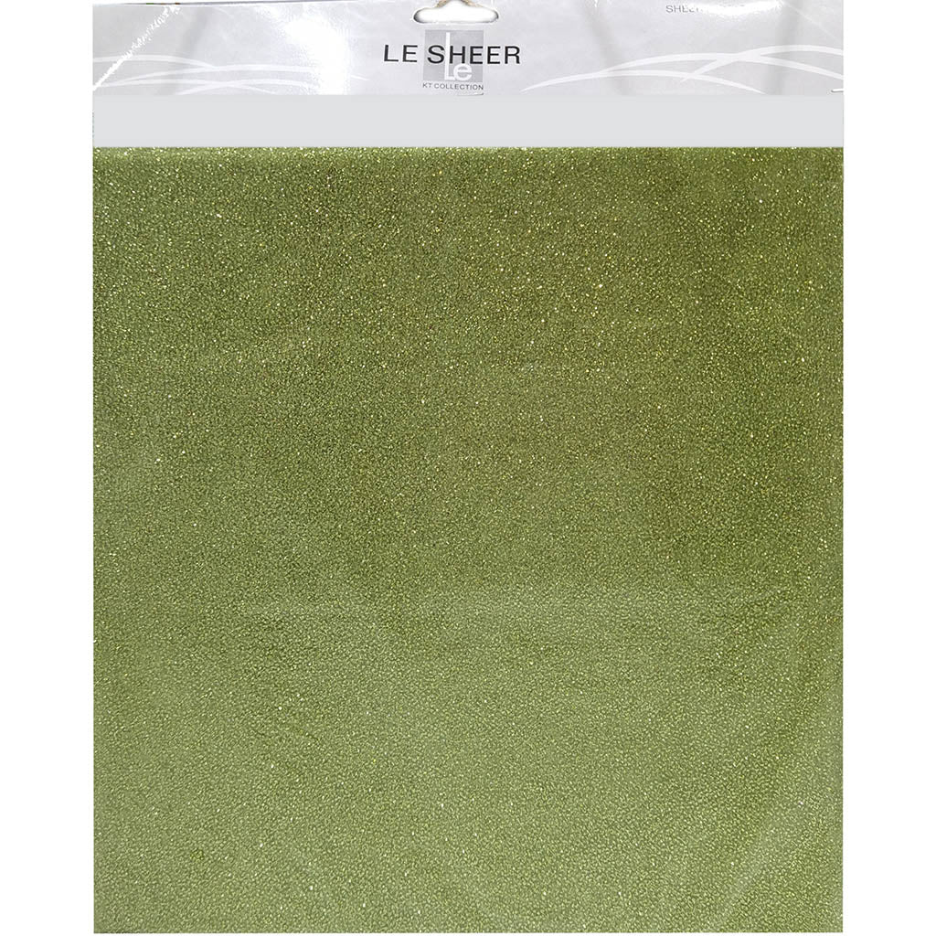 Glitter Le Sheer 28in x 3yd Apple Green