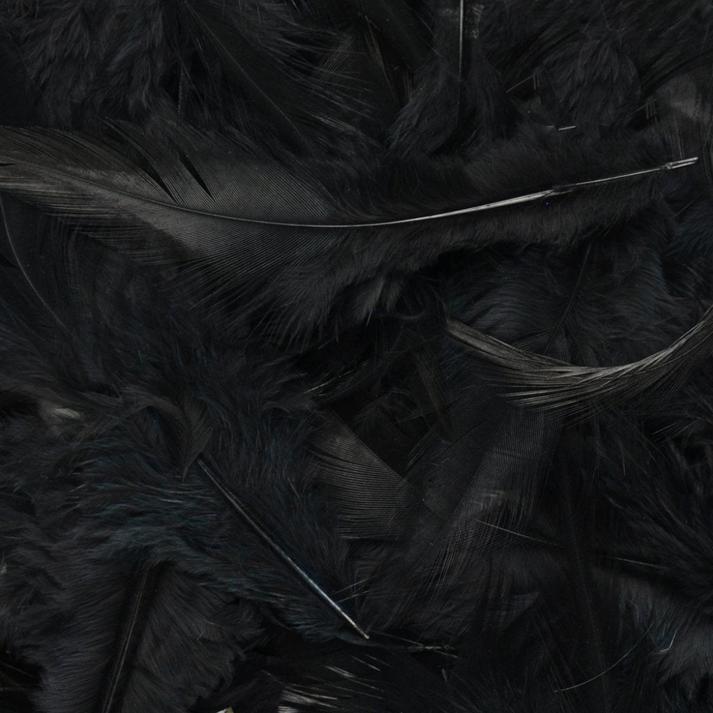 Turkey Feathers Fluffy Black 7Gm 