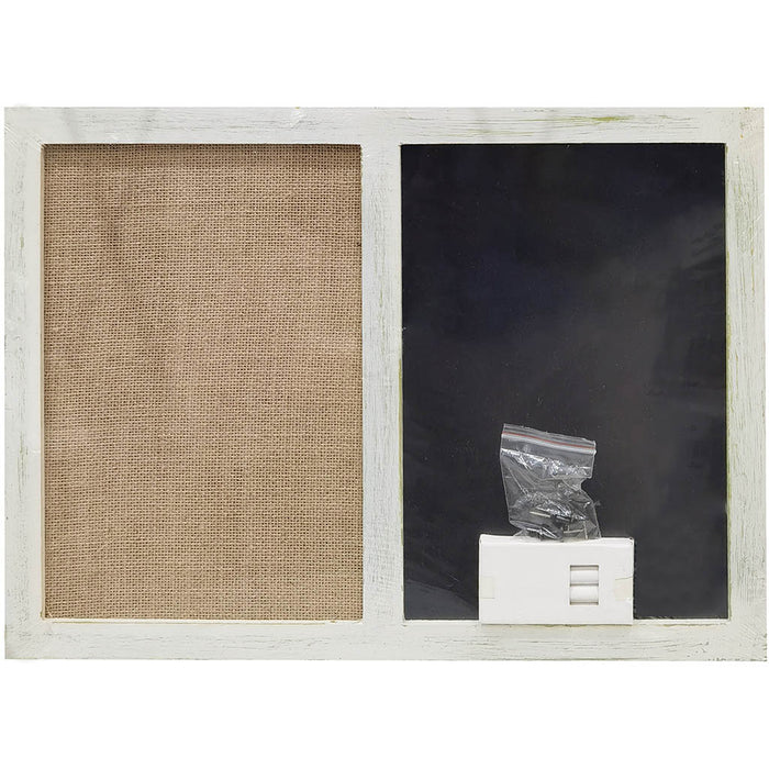 Combo Frame Burlap & Chalkboard Fr Pushpin 15.75 x 11.8in