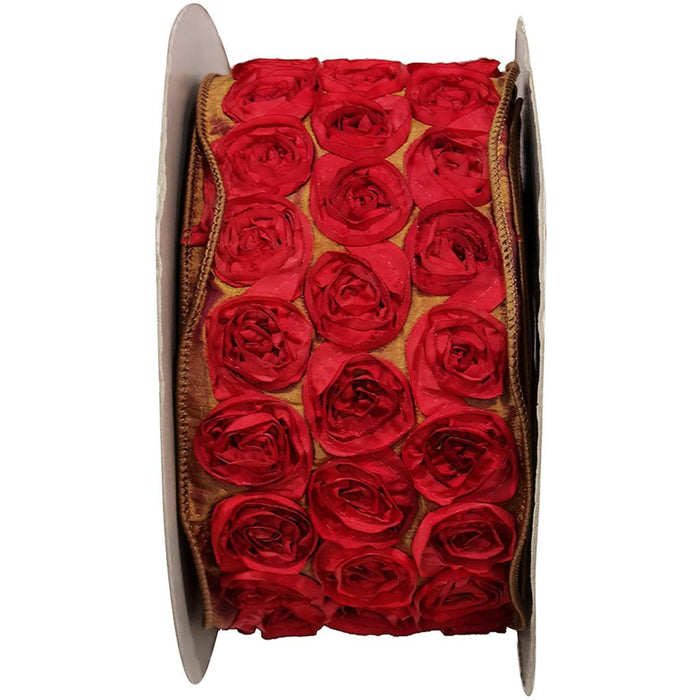 Poly. Multi Color Rose Rose Gold 4in x 10yd