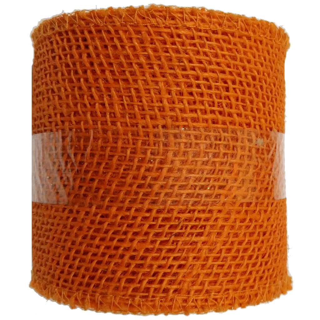 Burlap Hq.Jute Roll Orange 4in x 10yd