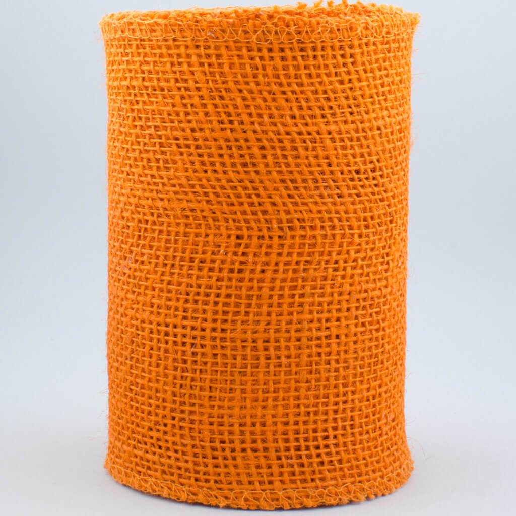 Burlap Ribbon Orange 6in x10yd