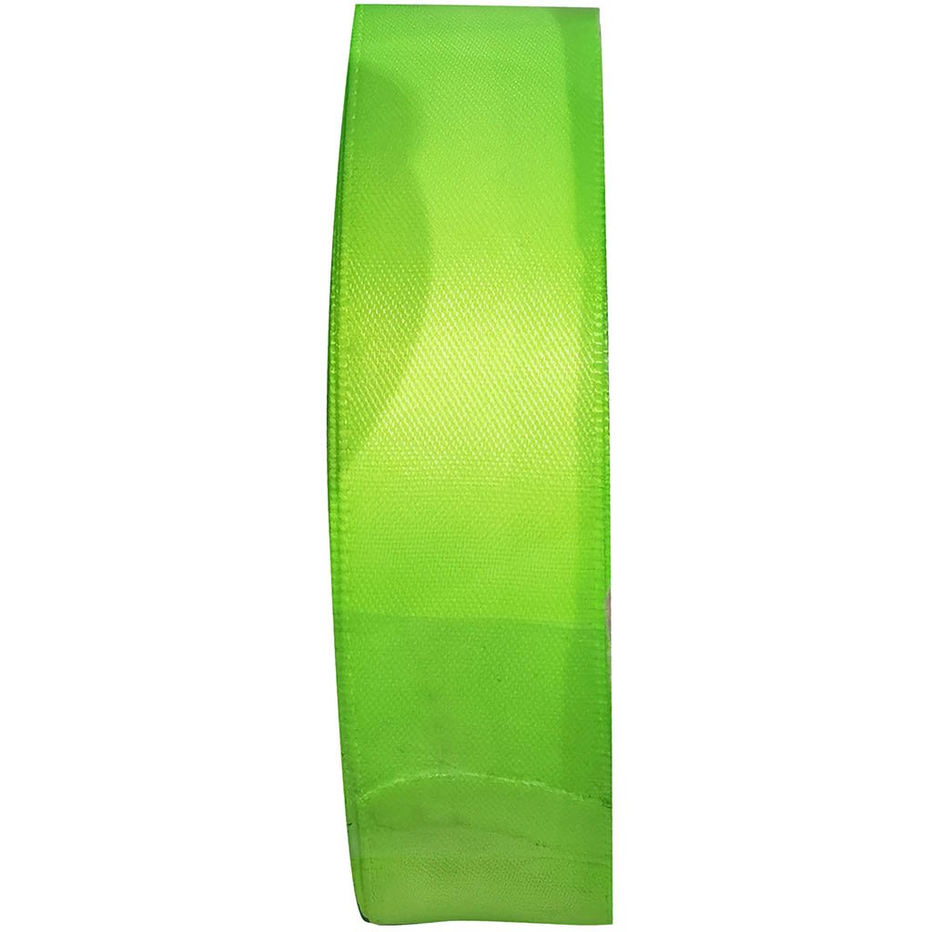 Double Face Satin 7/8in x 25yd Neon Green