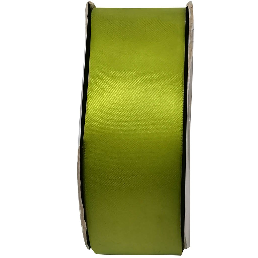 Double Face Satin 1.5in x 25yd Apple Green