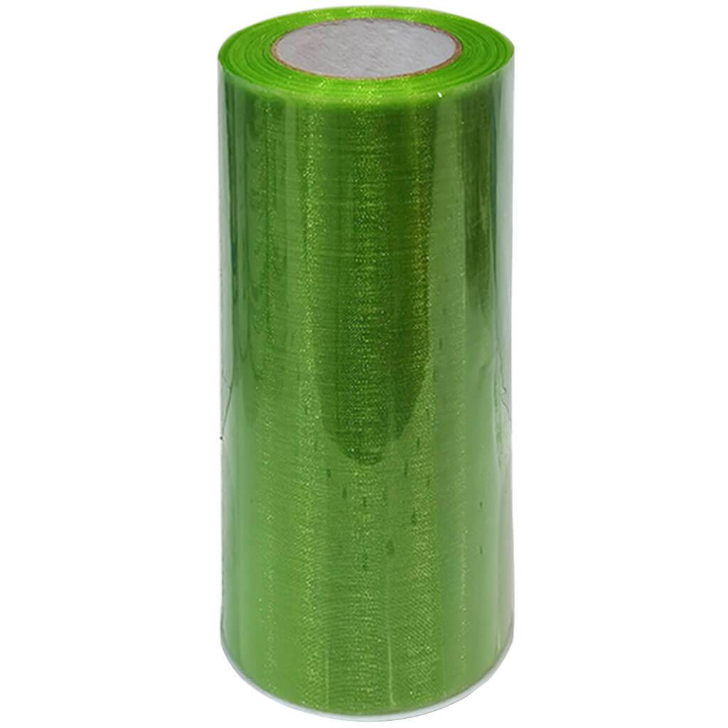 Sheer Organza Cut Edge 6in x 25yd Neon Green