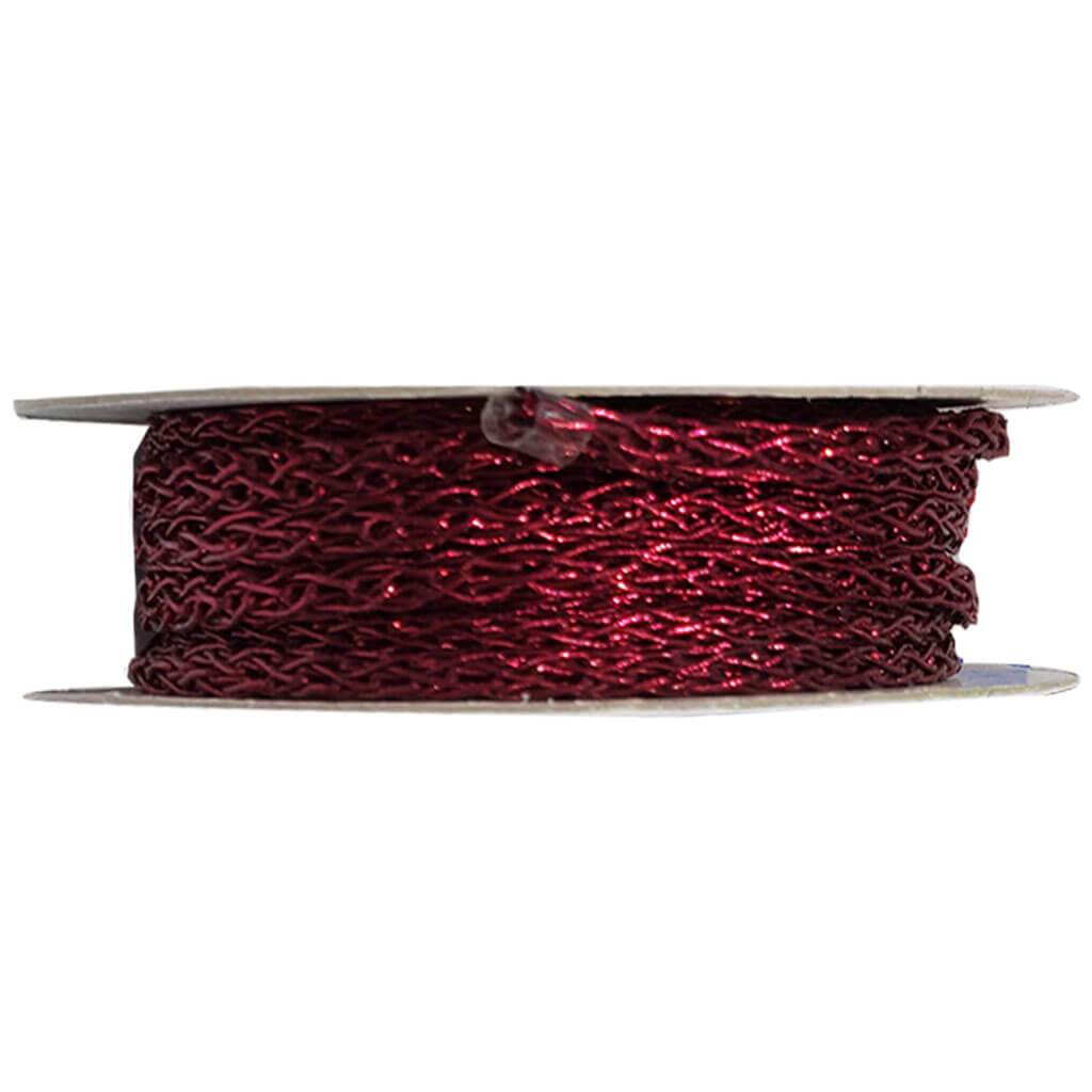 Braided Metallic Cord 5mm x 10yd Wine