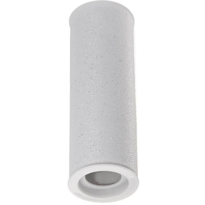 Glitter Tulle 6in x 25yd White & Iridescent