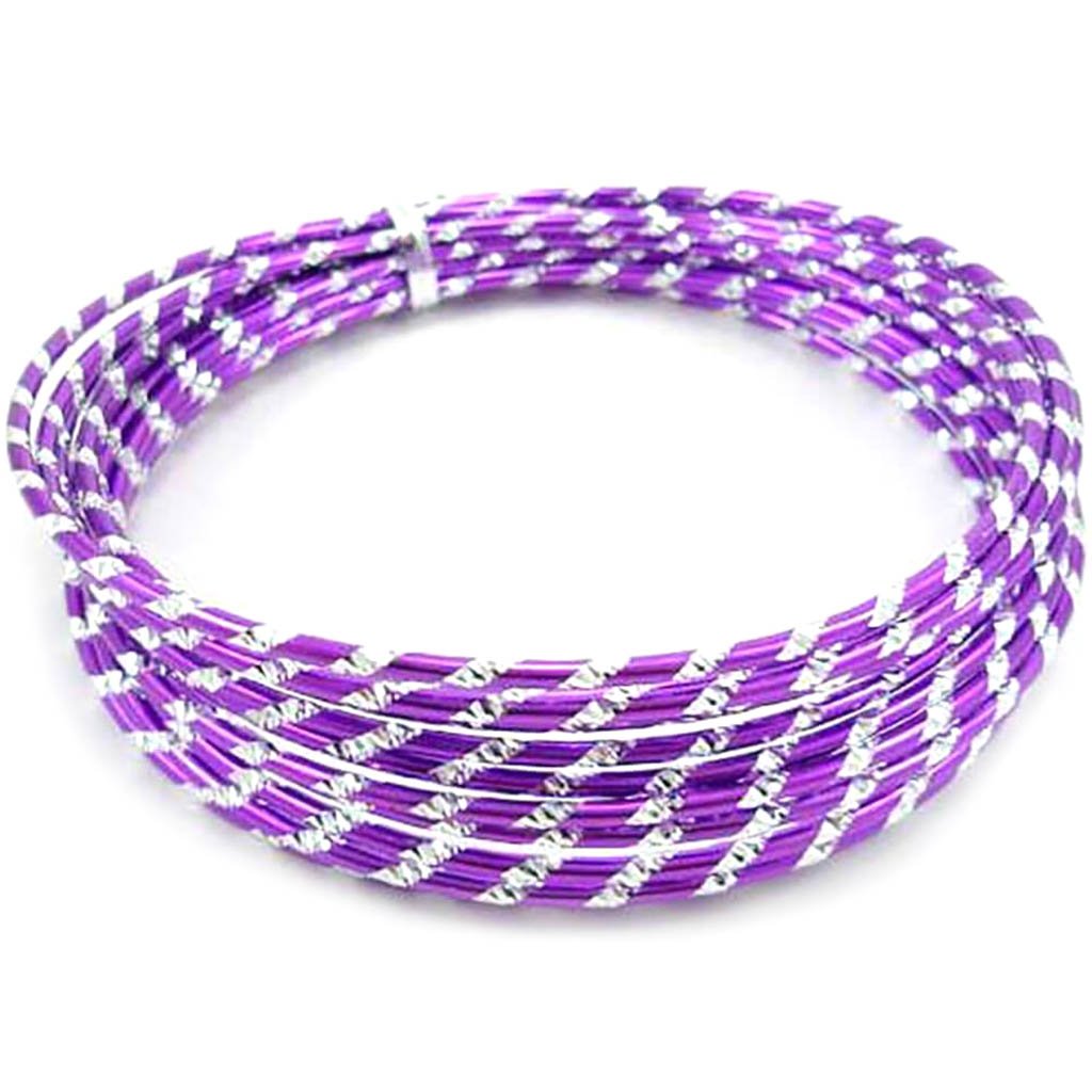 Aluminium Round Wire 2mm x 13yd Purple